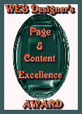 Web Designer's Page and Content Excellence Award