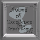 Krista's Korner Award Of Excellence